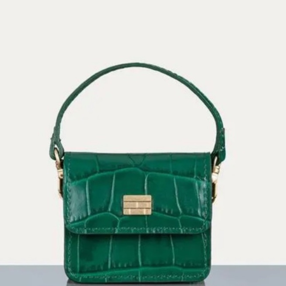 Frame Emerald Croco Mini Purse